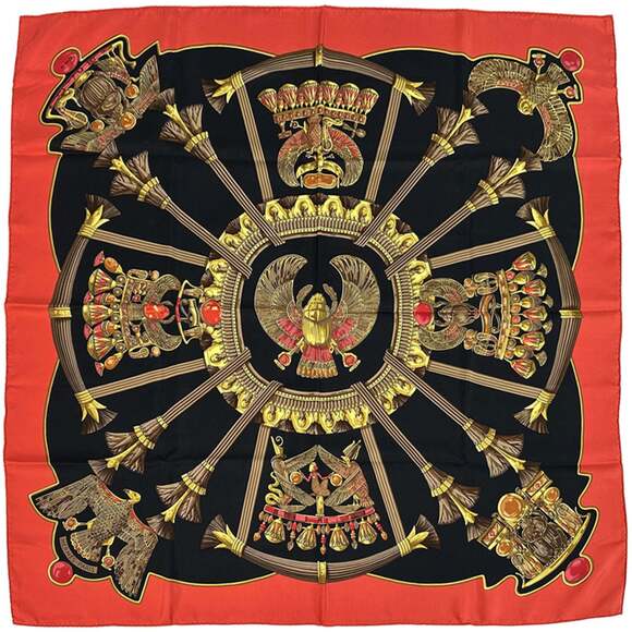 Hermes Accessories - HERMES Black Silk Scarf